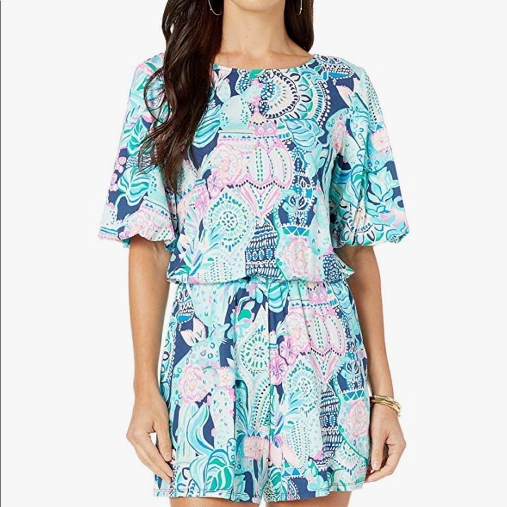Nwt! Lilly Pulitzer Small Looking Sharp Britton Romper